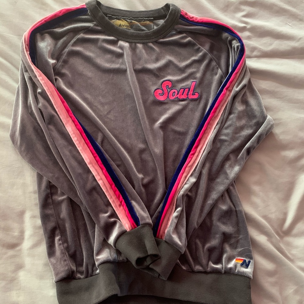 Soul Cycle x Aviator Nation Velvet Crewneck